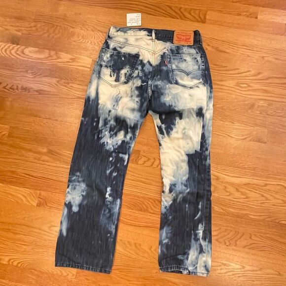 Women's Upcycled Dyed Patchwork Vintage Levi's 559 Straight Leg Jeans sz. 30 x30 - Picture 2 of 10